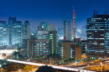 Fototapeta na wymiar Skyline of office buildings in Sao Paulo, Brazil