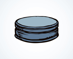 Iron bottle cap. Vector drawing