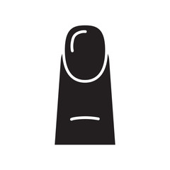 finger nail icon- vector illustration