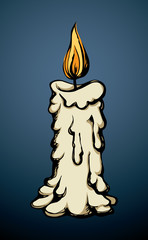 Candle. Vector drawing