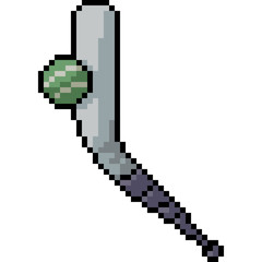 Obraz premium vector pixel art baseball broken