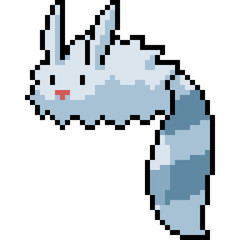 Obraz premium vector pixel art fur monster