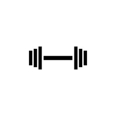 Barbell Line Icon In Flat Style Vector For Apps, UI, Websites. Dumbbell Icon Vector Illustration