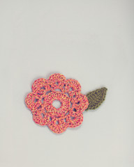 Orange Crochet Flower