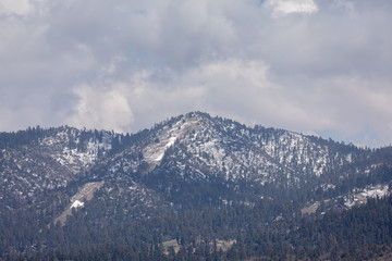 Big Bear Mountains covered with snow