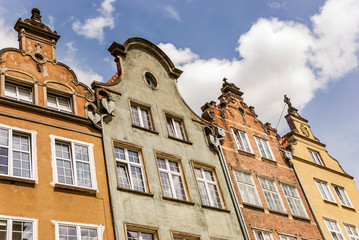 Fototapeta na wymiar Old historical building architecture facade in Gdansk