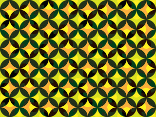 abstract yellow background.geometric shape retro style wallpaper.circle flat design texture effect