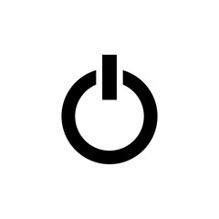 Power Icon In Flat Style Vector For Apps, UI, Websites. Black Icon Vector Illustration