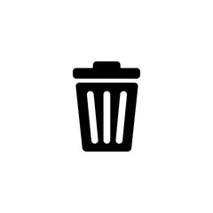 Recycle Bin Icon In Flat Style Vector For Apps, UI, Websites. Black Icon Vector Illustration