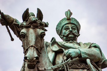 Fototapeta premium Statue of King Jan III Sobieski in Gdansk