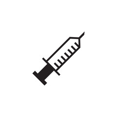 Syringe Icon In Flat Style Vector For Apps, UI, Websites. Black Icon Vector Illustration