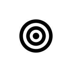 Target Icon In Flat Style Vector For Apps, UI, Websites. Black Icon Vector Illustration