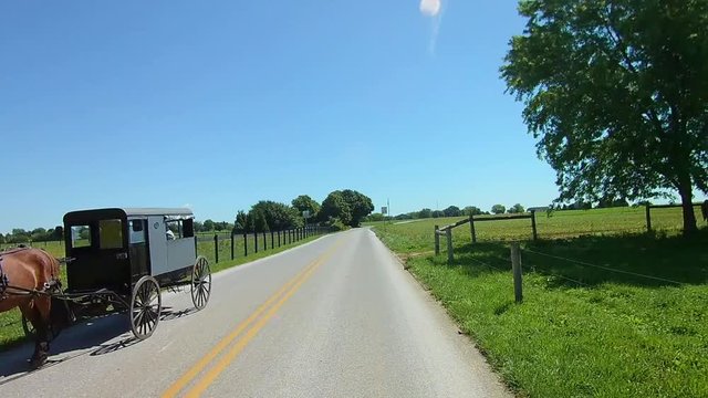 Driving Along Amish Countryside Came Across a Horse and Buggy