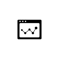 Web Page Analysis Icon In Flat Style Vector For Apps, UI, Websites. Black Icon Vector Illustration