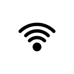 Wi-Fi Icon In Flat Style Vector For Apps, UI, Websites. Black Icon Vector Illustration