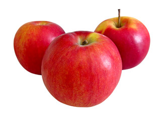 Fototapeta na wymiar Ripe red apples isolated on white background