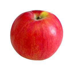 Ripe red apple isolated on white background