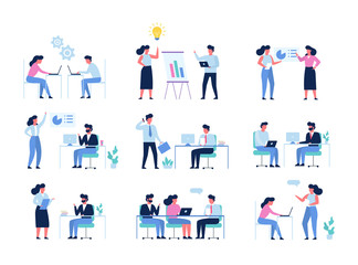 Business people character set. Person in suit