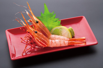 ボタンエビ刺身