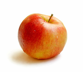 Ripe red apple isolated on a white background