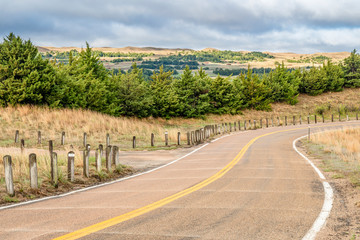 rural highway in Nebraska Sandhills