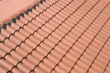 New roof with ceramic tiles