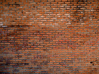 classic old red brick wall background