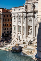 Fototapeta premium ROME Italy: Aerial View of The Trevi Fountain, Fontana di Trevi, Famous Sightseeing Rome