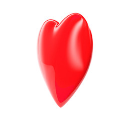 3D Rendered Pink Red Heart illustration