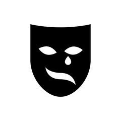 masquerade mask flat vector icon
