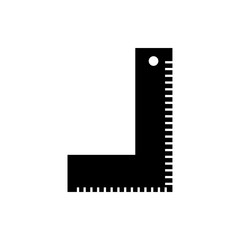 ruler corner flat vector icon
