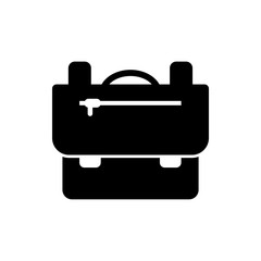 school bag flat vector icon