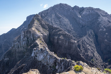 An extreme track to Raung mount summit called 'Puncak Sejati'. Raung is the most challenging of all Java’s mountain trails, also is one of the most active volcanoes on the island of Java in Indonesia.