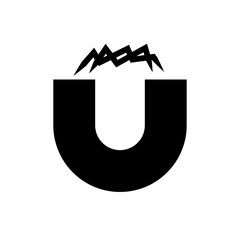 magnet flat vector icon