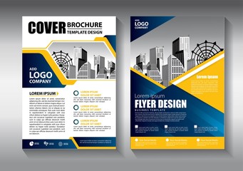 Business abstract vector template. Brochure design, cover modern layout, annual report, poster, flyer in A4 with colorful triangles, geometric shapes for tech, science, market with light background