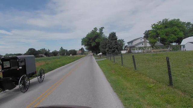 Driving Along Amish Countryside Came Across a Horse and Buggy