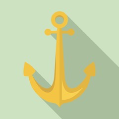 Sailor anchor icon. Flat illustration of sailor anchor vector icon for web design