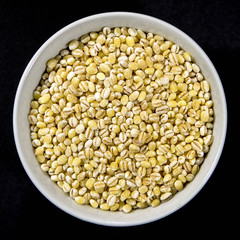 Bowl of Natural Healthy Pearl Barley