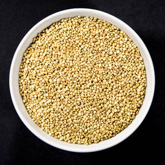 Bowl of Dry or Dried Quinoa Seeds