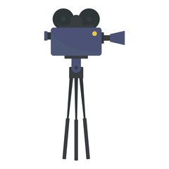 Obraz premium Video camera film production icon. Flat illustration of video camera film production vector icon for web design
