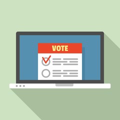 Modern online vote icon. Flat illustration of modern online vote vector icon for web design