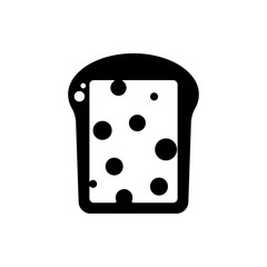 bread and cheese flat vector icon