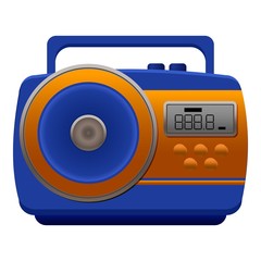 Fm digital radio icon. Cartoon of fm digital radio vector icon for web design isolated on white background