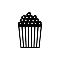 popcorn flat vector icon