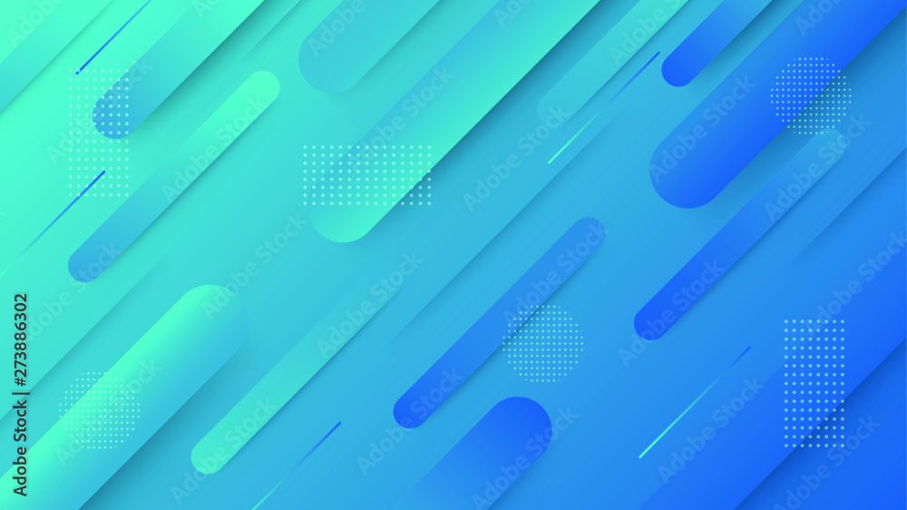 Poster Abstract gradient geometric background. Simple shapes with trendy gradients