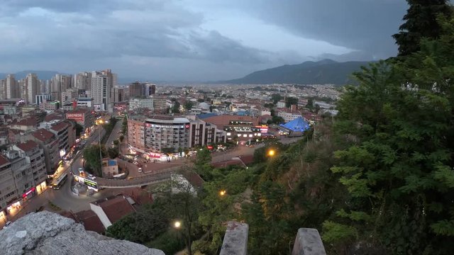 Stadt Zeitraffer in Bursa Zentrum T&uuml;rkei