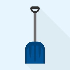 Plastic snow shovel icon. Flat illustration of plastic snow shovel vector icon for web design