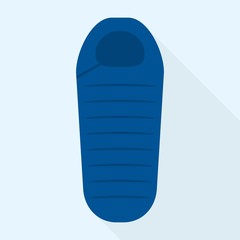 Sleeping bag icon. Flat illustration of sleeping bag vector icon for web design