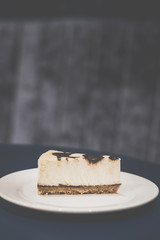 Nutella Cheese cake classic chhese frosting mixed with swirls of chocolate nutella on a base of salted butter biscuit base