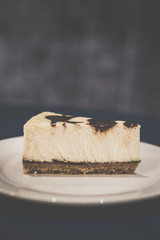 Nutella Cheese cake classic chhese frosting mixed with swirls of chocolate nutella on a base of salted butter biscuit base
